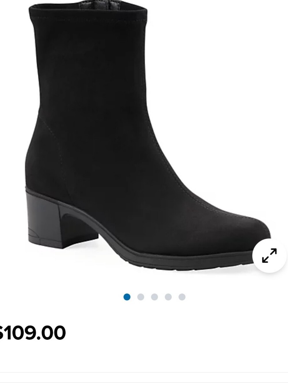 Classic Black Mid-Heel Sock Boot - Black